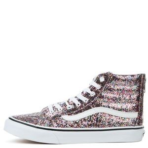 high top sparkly vans